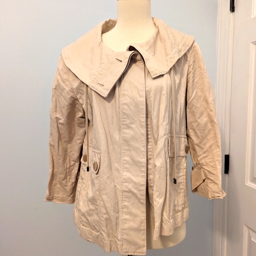 Talbot's Trench Jacket Tan Size 6